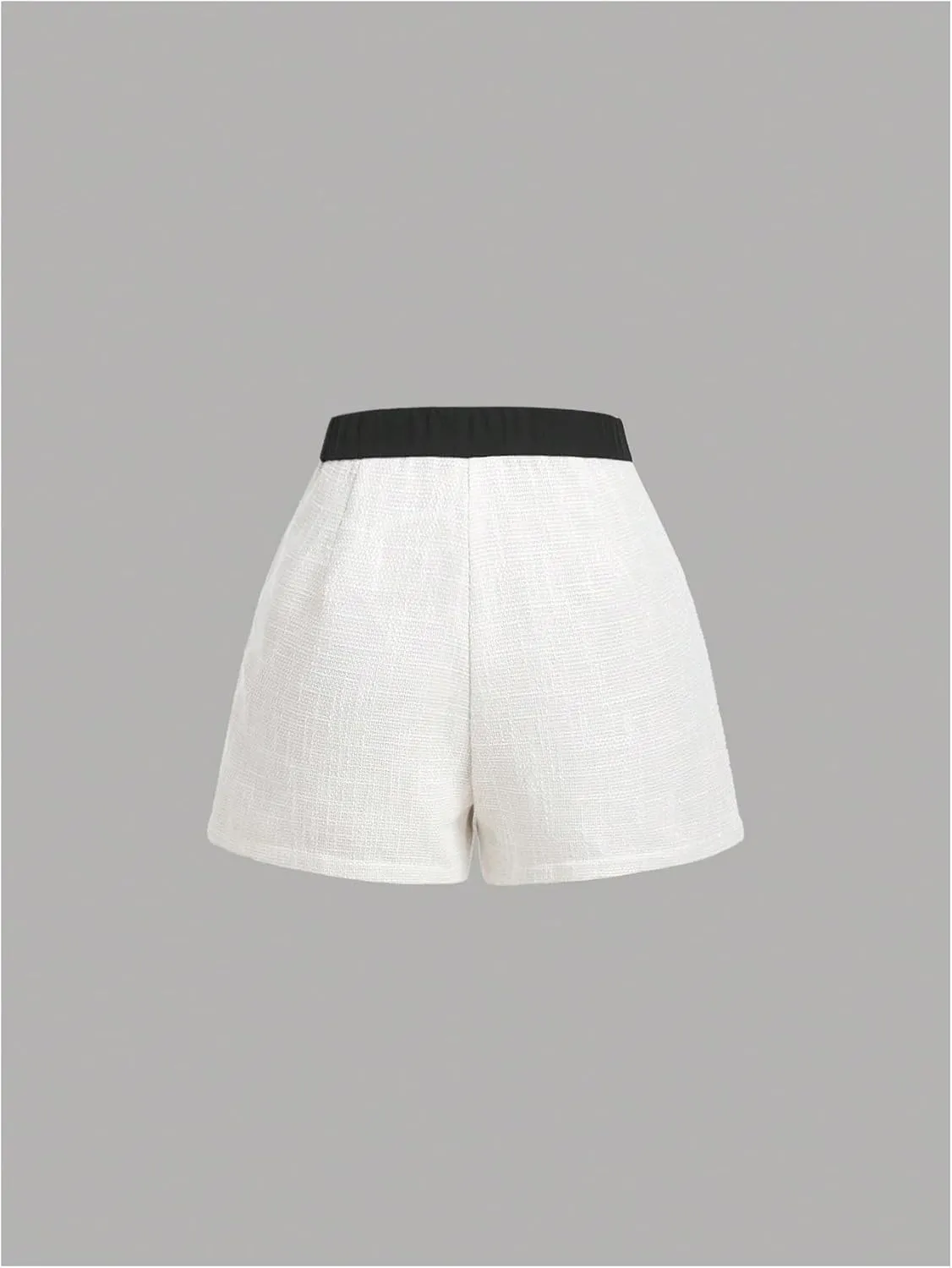 Floerns Women's Elegant Wide Leg Shorts Contrast Binding High Waist Casual Shorts
