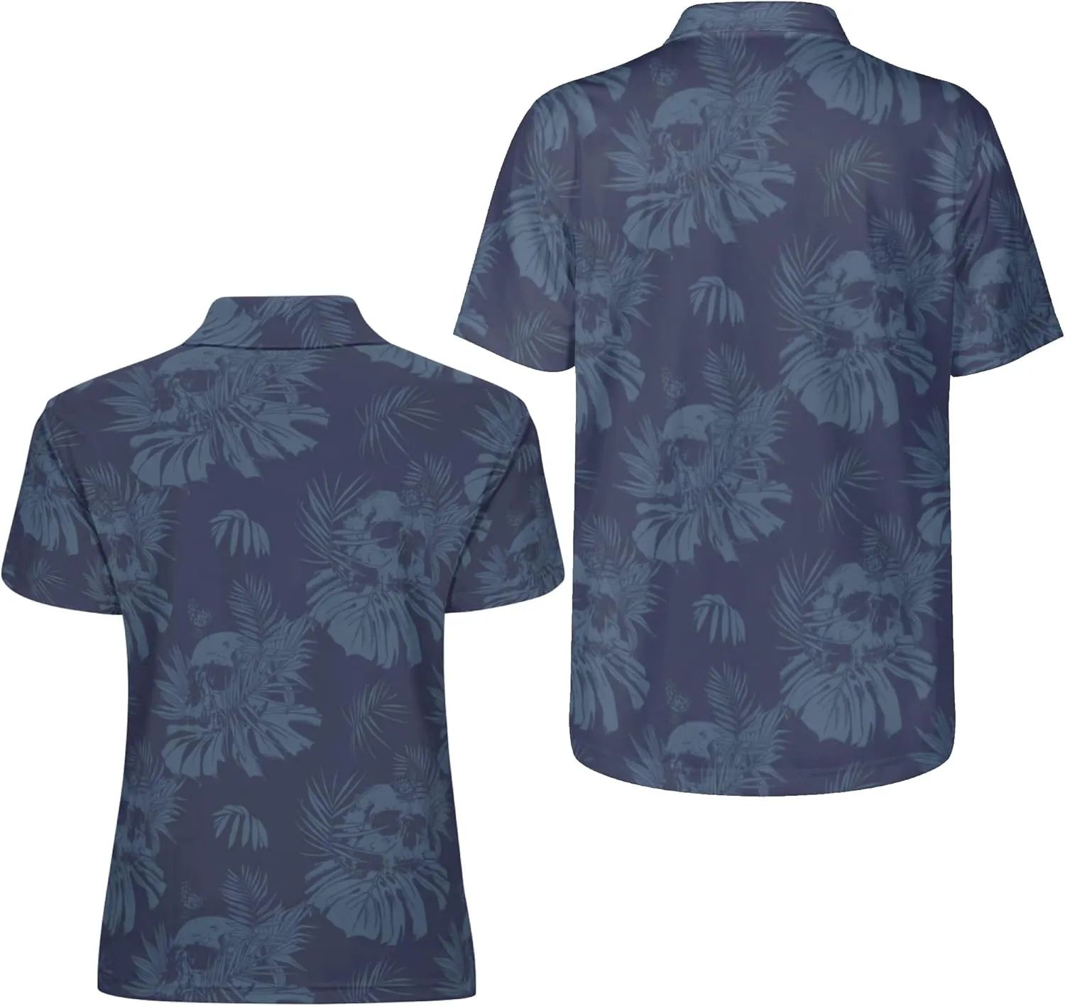 Funny Couple Golf Shirts,Matching Hawaiian Golf Shirt for Couple,Moisture Wicking Couple Polo Shirt for Men Women