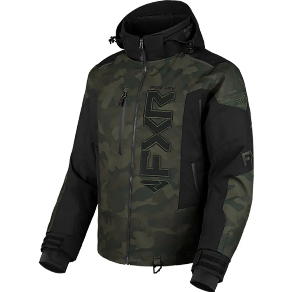 FXR Helium X 2-in-1 Snowmobile Jacket Army Camo Green