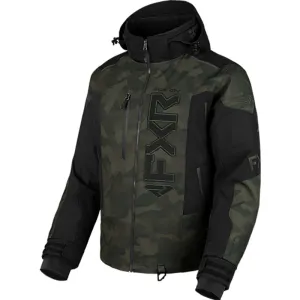FXR Helium X 2-in-1 Snowmobile Jacket Army Camo Green