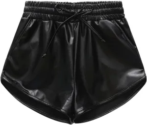Girls' Metallic Shorts Shiny Hotpants Colourful Sparkly Dance Shorts for 4-13 Years