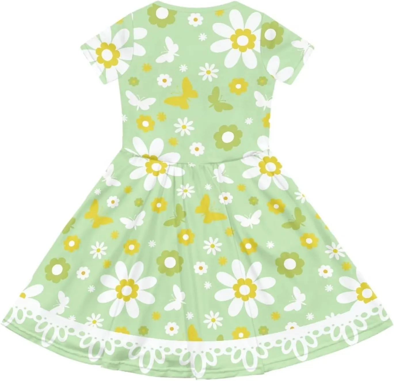 Girls Summer Dress Short Sleeve Party Dresses for Girls 2-14