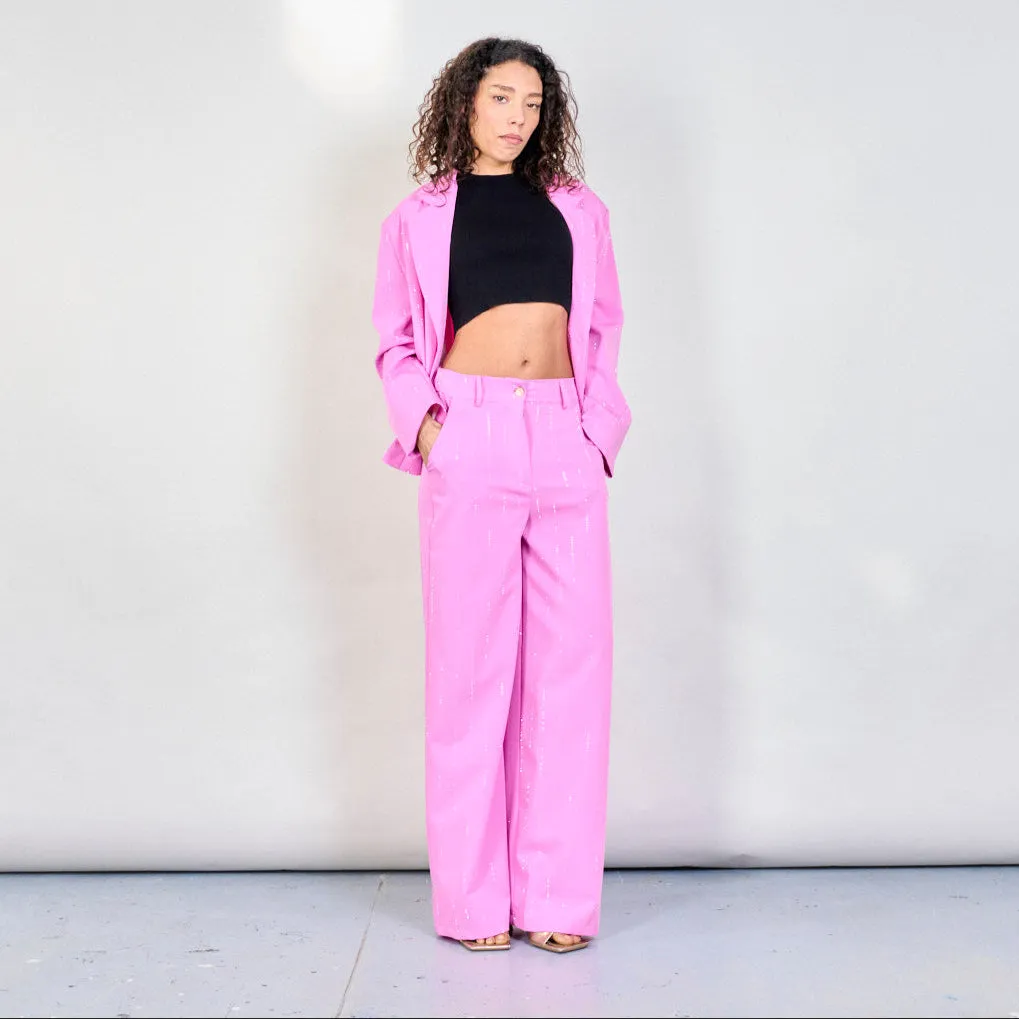 Glitter-embellished cropped blazer wholesale