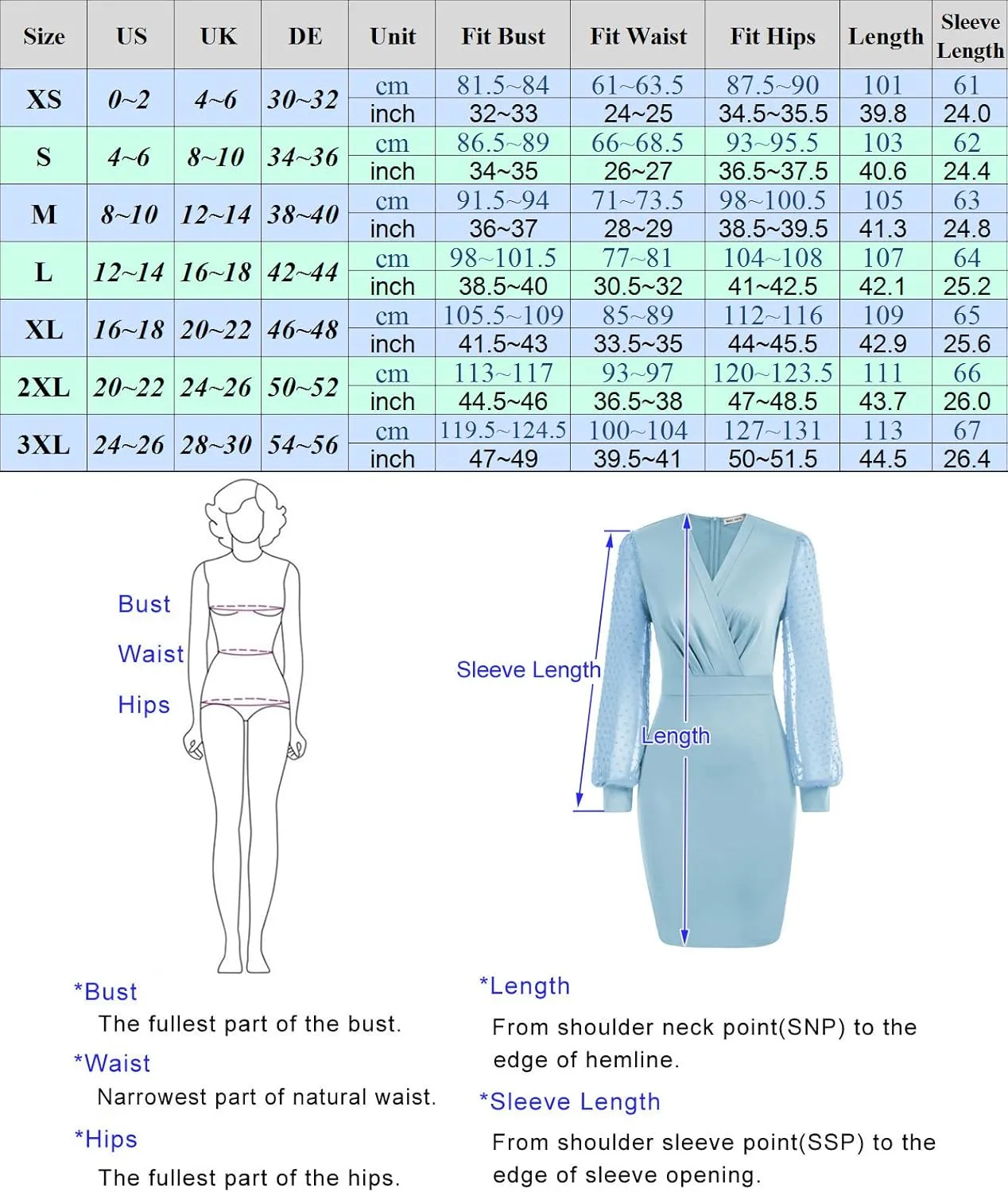GRACE KARIN Women's Pencil Work Dresses Long Sleeve Wrap V Neck Bodycon Business Dress Elegant Cocktail Party Work