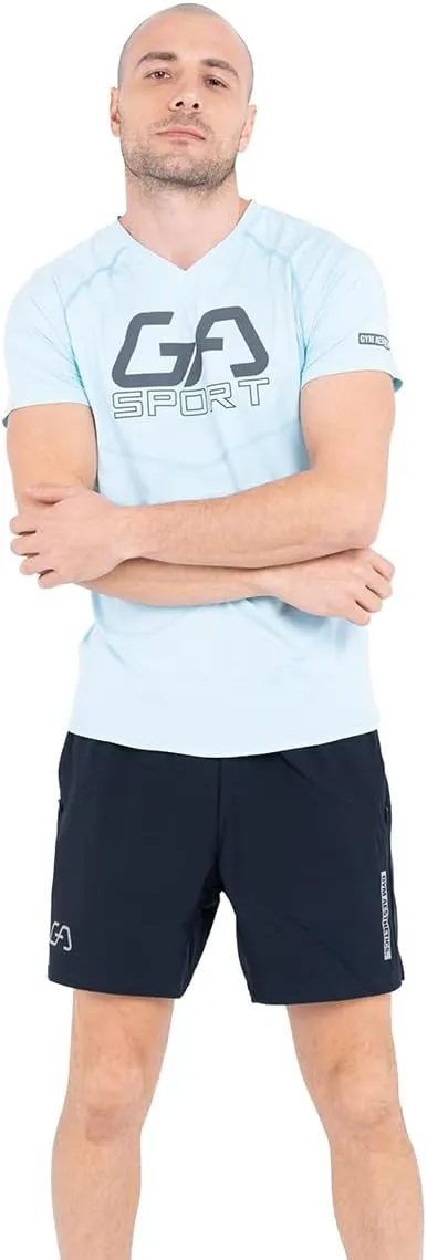 Gym Aesthetics Men's Athletic Sport Shirt - Men Short Sleeve Quick Dry Running Training Gym Exercise Fitness T-Shirt