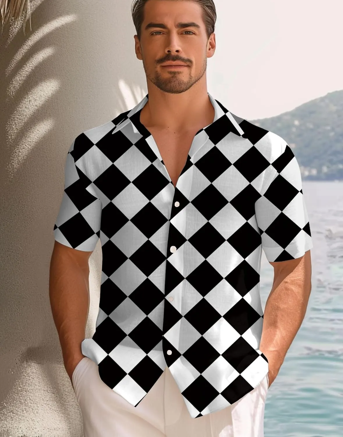 Hawaiian Shirt for Men Short Sleeve Button Down Shirts Summer Beach Tropical Vacation Shirts Camp Collar Shirt