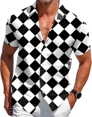 Hawaiian Shirt for Men Short Sleeve Button Down Shirts Summer Beach Tropical Vacation Shirts Camp Collar Shirt