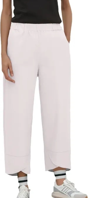 Hiking Pants Women 2025 Summer Cotton Linen Elastic Wiast Palazzo Trousers Stretch Loose Work Casual Pant with Pocket