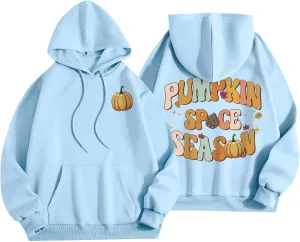 Hoodies For Teen Girls Long Sleeve O Neck Casual Drawstring Letter Printed Pullover Tops
