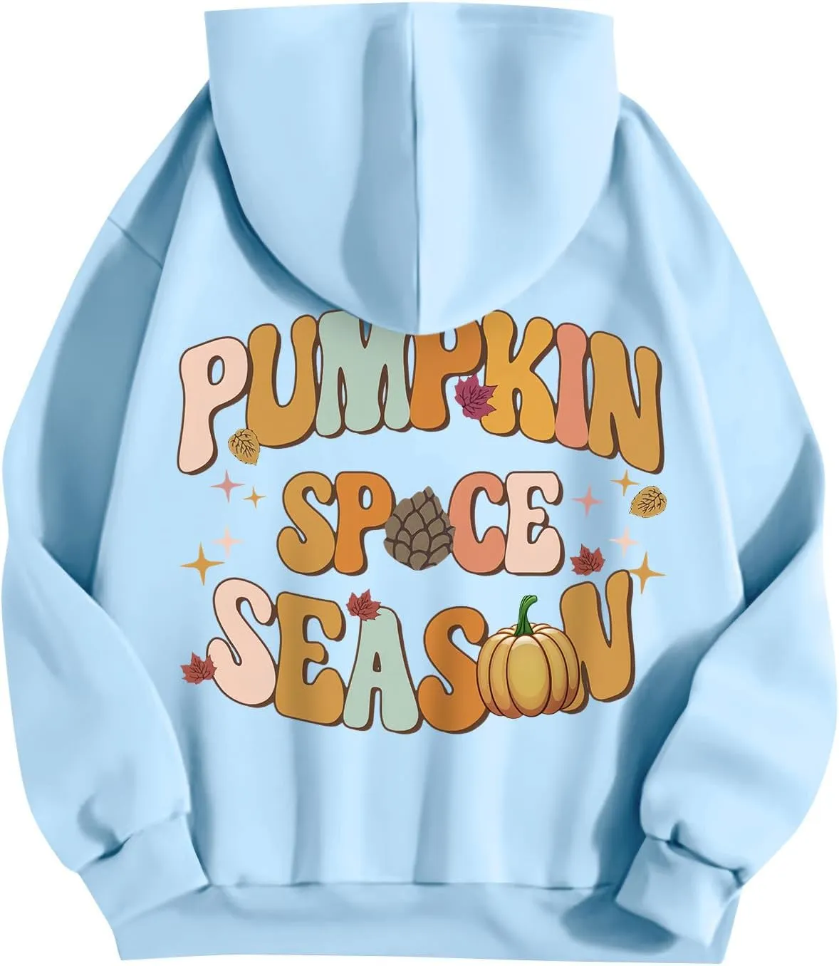 Hoodies For Teen Girls Long Sleeve O Neck Casual Drawstring Letter Printed Pullover Tops