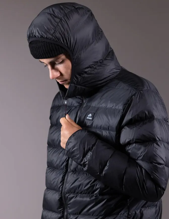 Jones Men's Re-Up Down Recycled Hoodie 2025 | Stealth Black