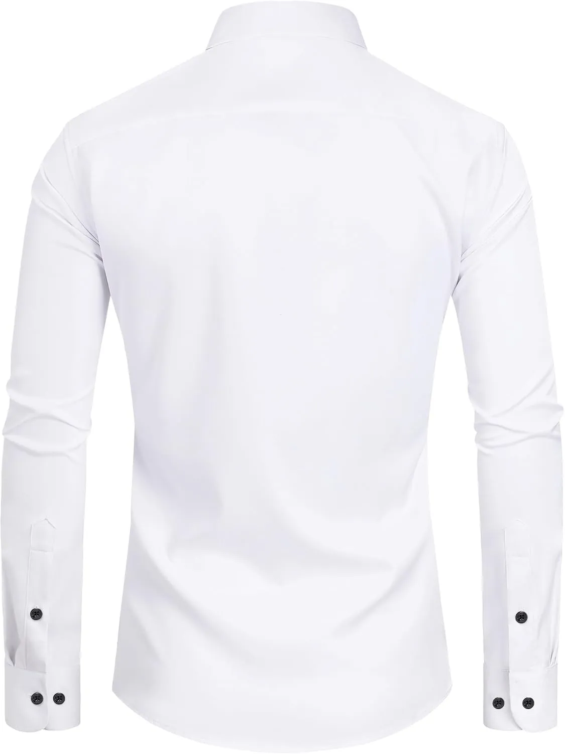 J.VER Men's Tuxedo Shirt Formal Dress Shirt Pleated Long Sleeve Button Down Shirts for Prom Party Wedding