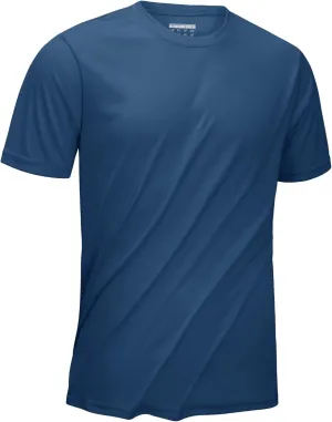 KEFITEVD Men's Short Sleeve UPF 50  Sun Protection Shirts Quick Dry Rashguard Swim Shirt SPF Workout Fishing Athletic T-Shirt