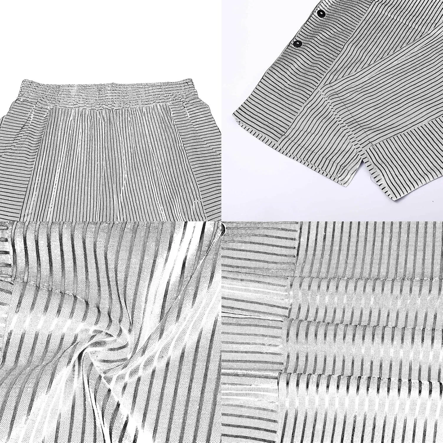 KKONION Women's Linen Pants Gauze Pant : Baggy Sweatpants Side Button Trousers Casual Comfy Work Pantsuit with Pocket