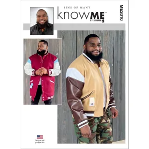 Know Me Pattern ME2010 Men's Varsity Bomber Jacket In Two Lengths by Sins of Many