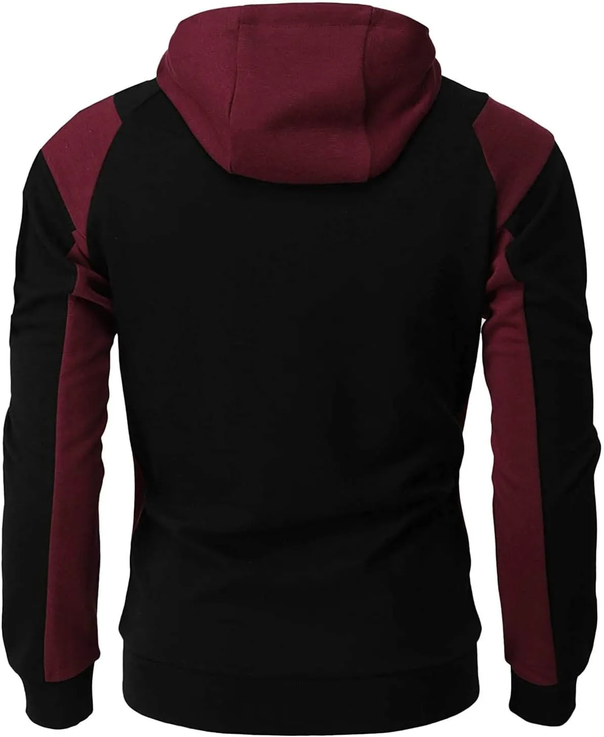 LCMTWX Hoodies for Men Hoodie Splicing Large Size Sweater Jacket Midweight Fleece Sweatshirt Solid Color Sweatshirt With
