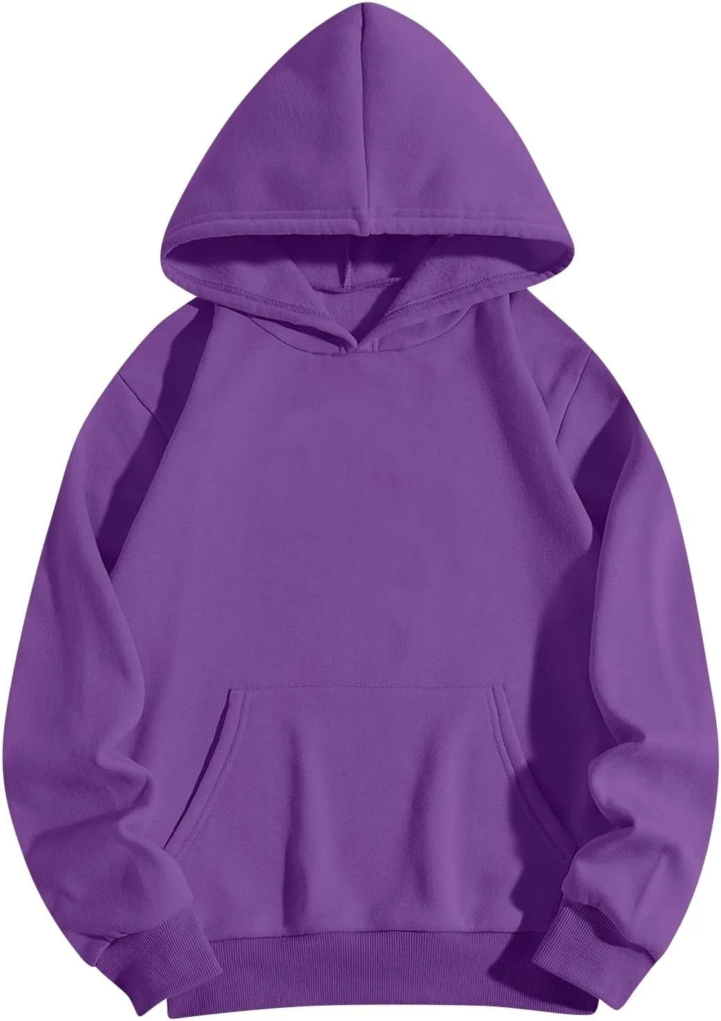 lcyhony Fleece Plus Size Hoodies for Women Trendy Fall Long Sleeve Pullover Sweatshirts Winter Warm Comfy Coats with Pockets