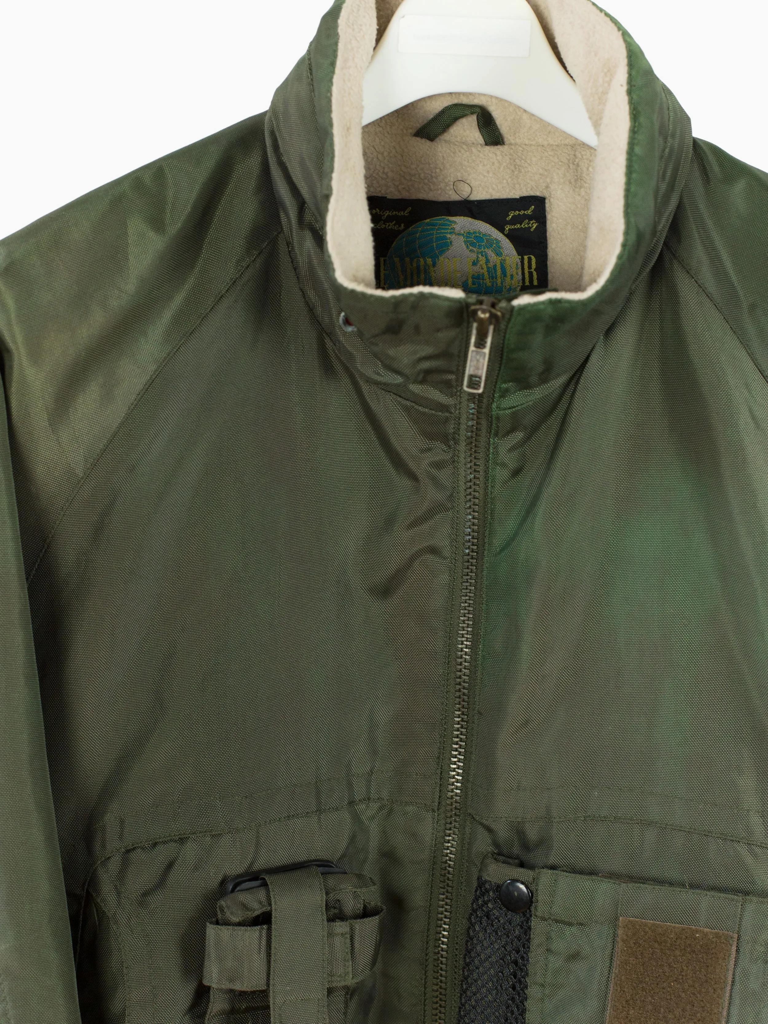 Le Monde Entier 90s Olive Nylon Fishing Jacket