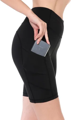 Leggings Depot Women's High Waisted Athletic Yoga Shorts, Workout Shorts for Women