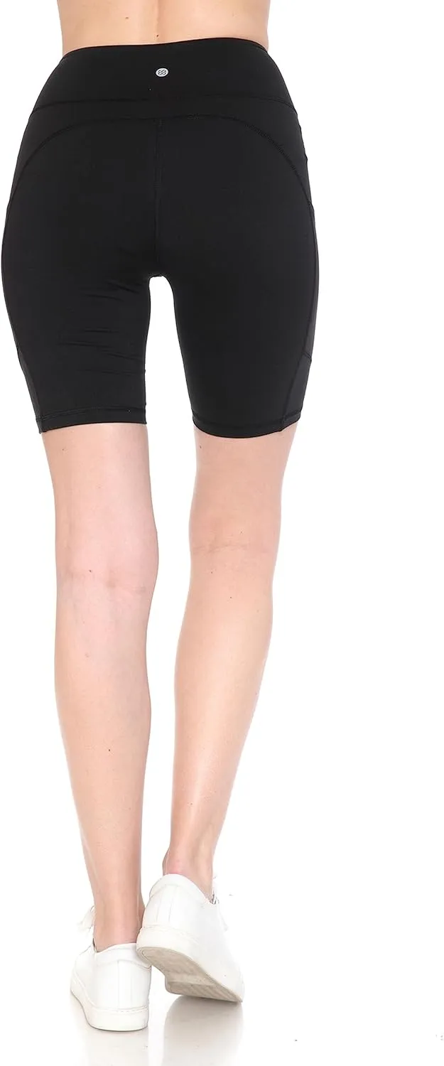 Leggings Depot Women's High Waisted Athletic Yoga Shorts, Workout Shorts for Women