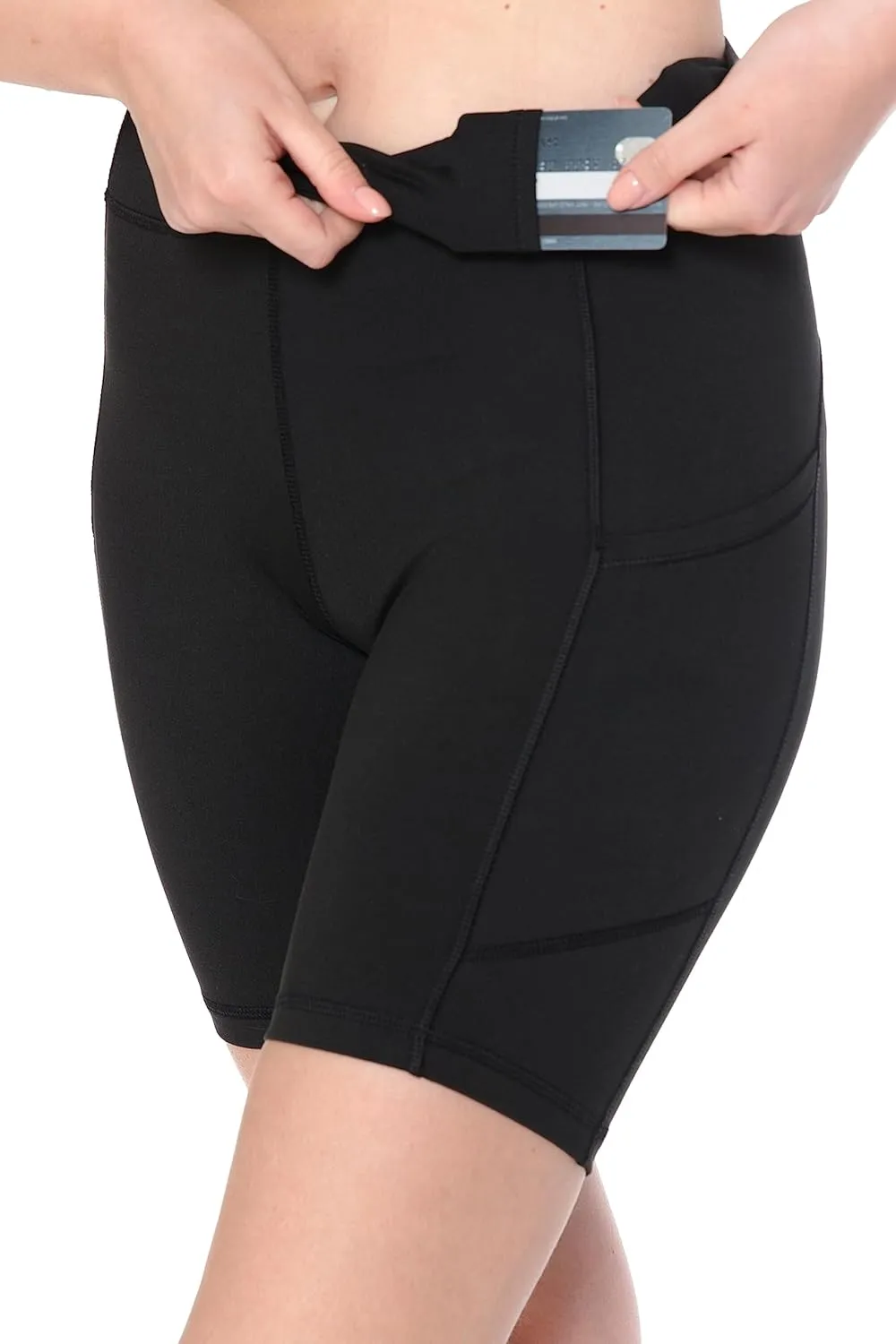 Leggings Depot Women's High Waisted Athletic Yoga Shorts, Workout Shorts for Women