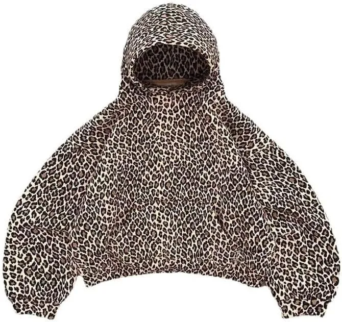 Leopard Print Hoodie For Women Oversized Cheetah Print Hoodie Sweatshirt Y2k Hoodie Pullover Tops