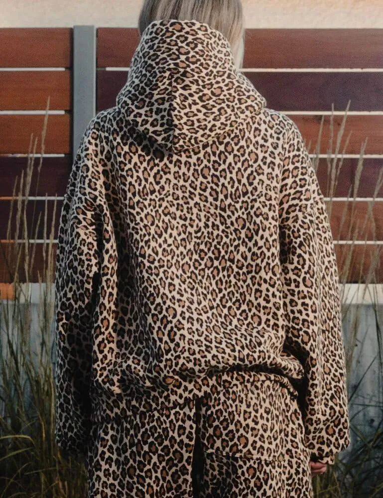 Leopard Print Hoodie For Women Oversized Cheetah Print Hoodie Sweatshirt Y2k Hoodie Pullover Tops