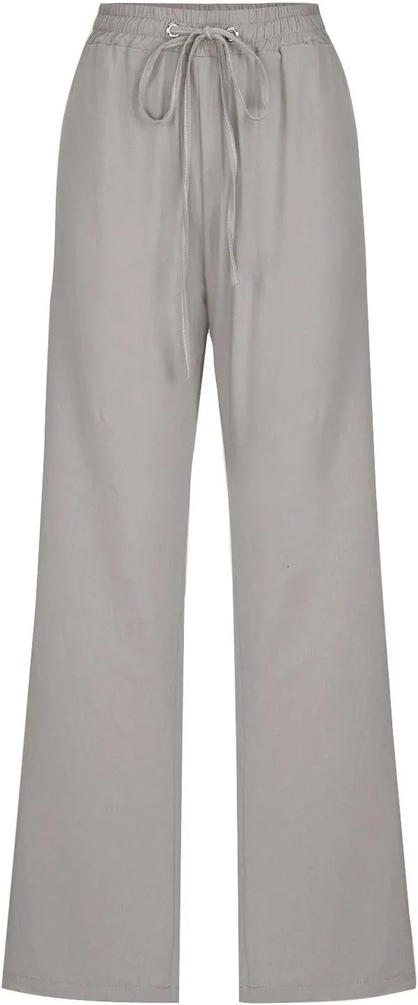 Linen Pants for Women Reduced, Linen Pants Women Plus Size Tall,Cotton Linen Beach Pants Women