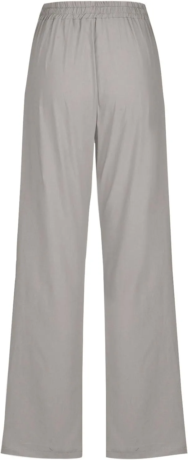 Linen Pants for Women Reduced, Linen Pants Women Plus Size Tall,Cotton Linen Beach Pants Women