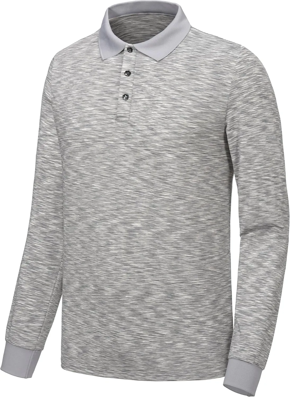 Little Donkey Andy Men's Long Sleeve Polo Shirt Quick Dry Moisture Wicking Sun Protection Sports Pullover Golf Shirt