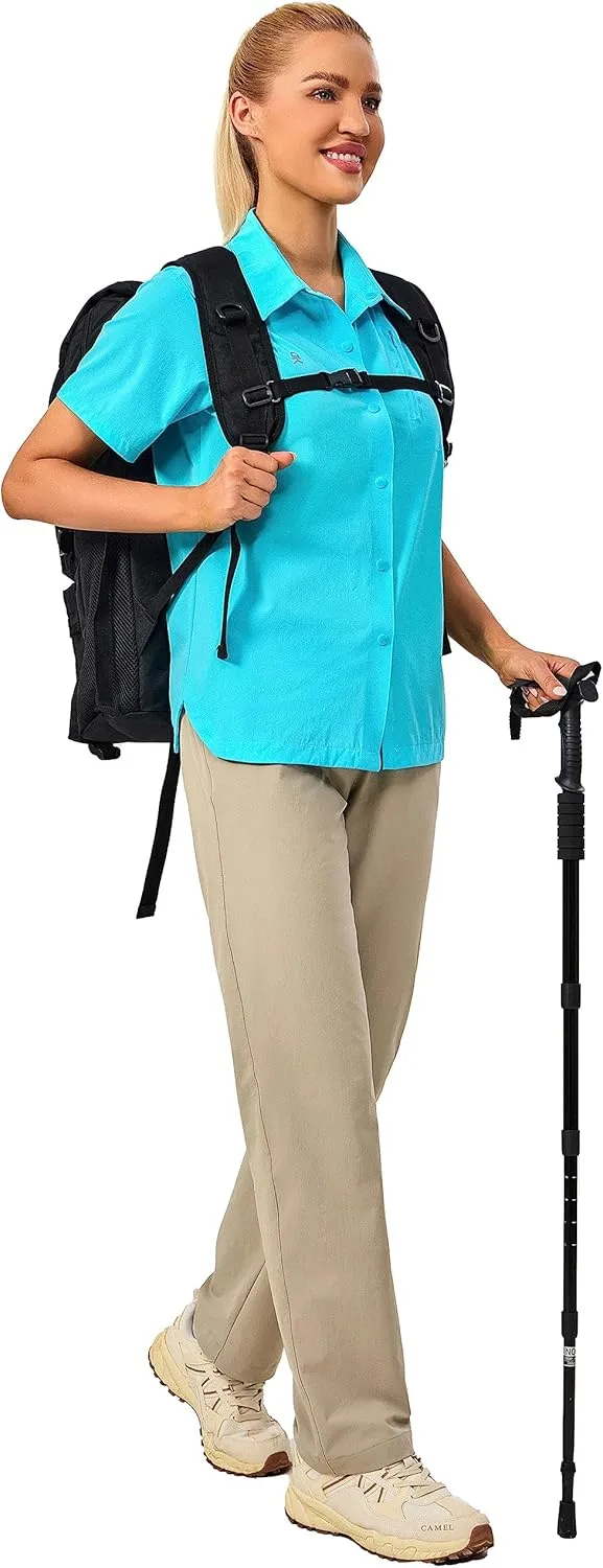 Little Donkey Andy Women's Long Sleeve Travel Shirt, UPF 50  Safari Shirt, Outdoor Cool Quick Dry Hiking Shirts
