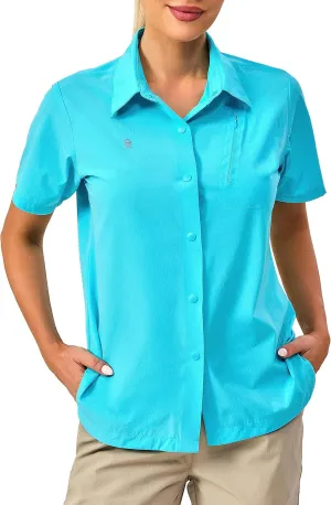Little Donkey Andy Women's Long Sleeve Travel Shirt, UPF 50  Safari Shirt, Outdoor Cool Quick Dry Hiking Shirts