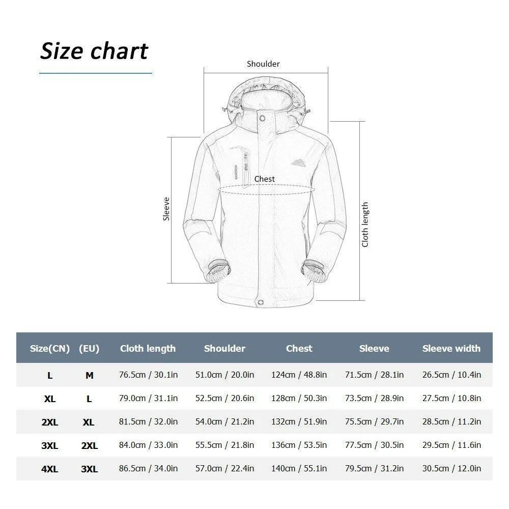 Lixada Waterproof Detachable Hooded Jacket for Men