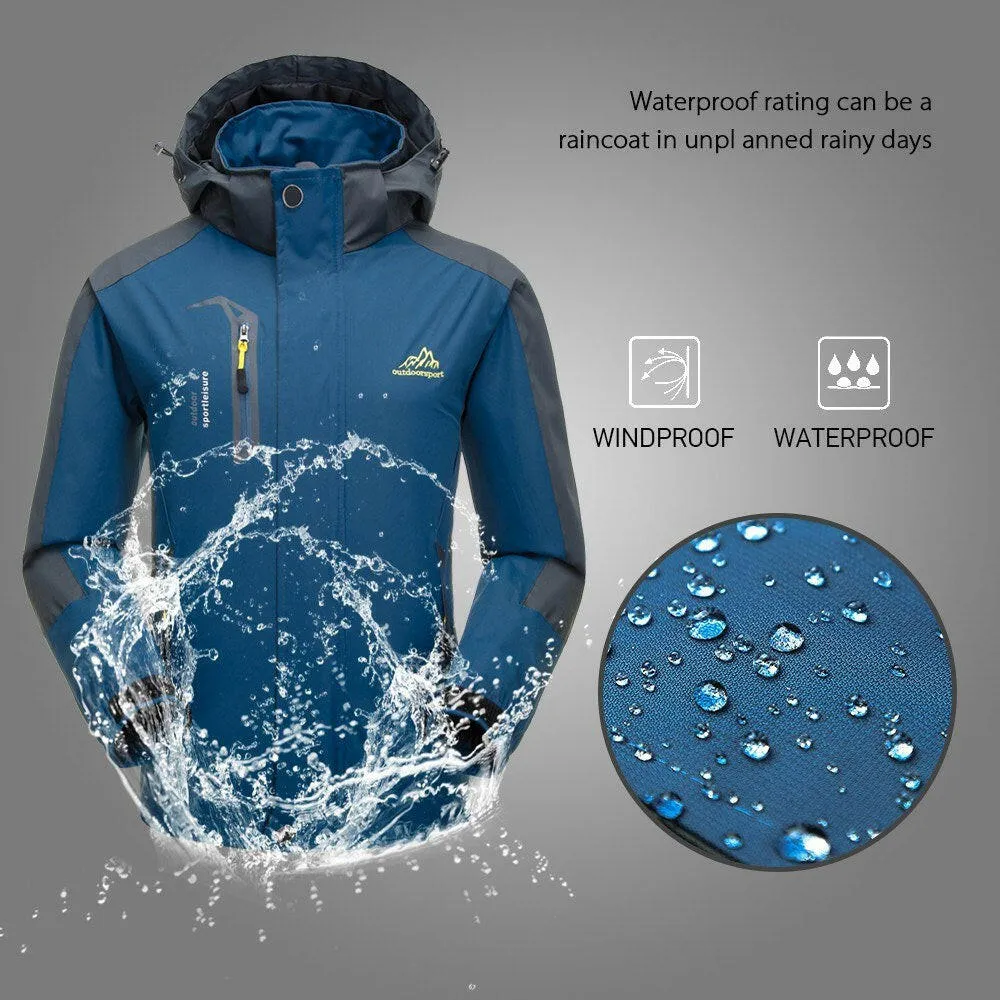 Lixada Waterproof Detachable Hooded Jacket for Men
