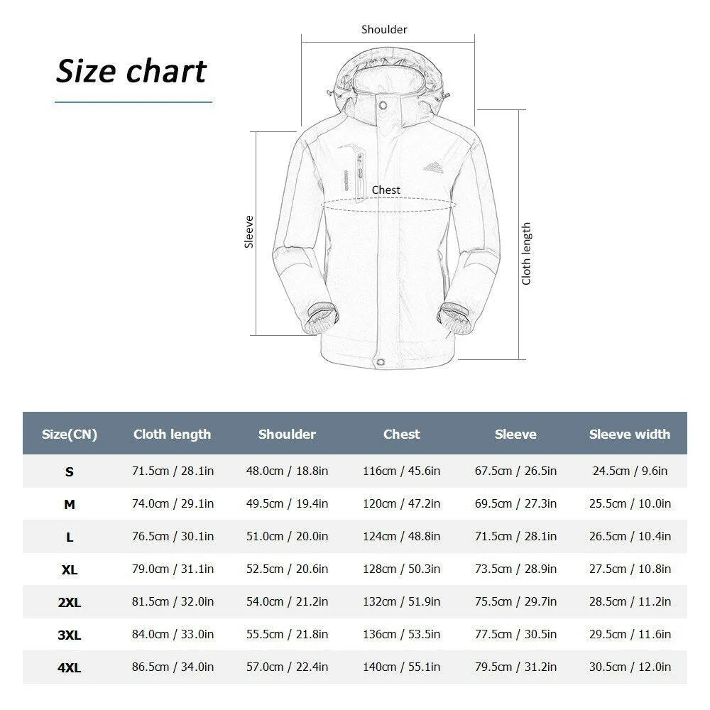 Lixada Waterproof Detachable Hooded Jacket for Men