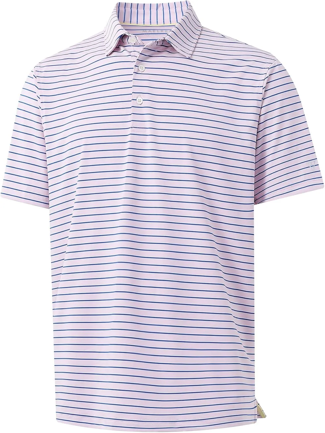 M MAELREG Boys' Polo Shirt Striped Short Sleeve Moisture Wicking Performance Stretch Active Casual Collared Kids Golf Shirt