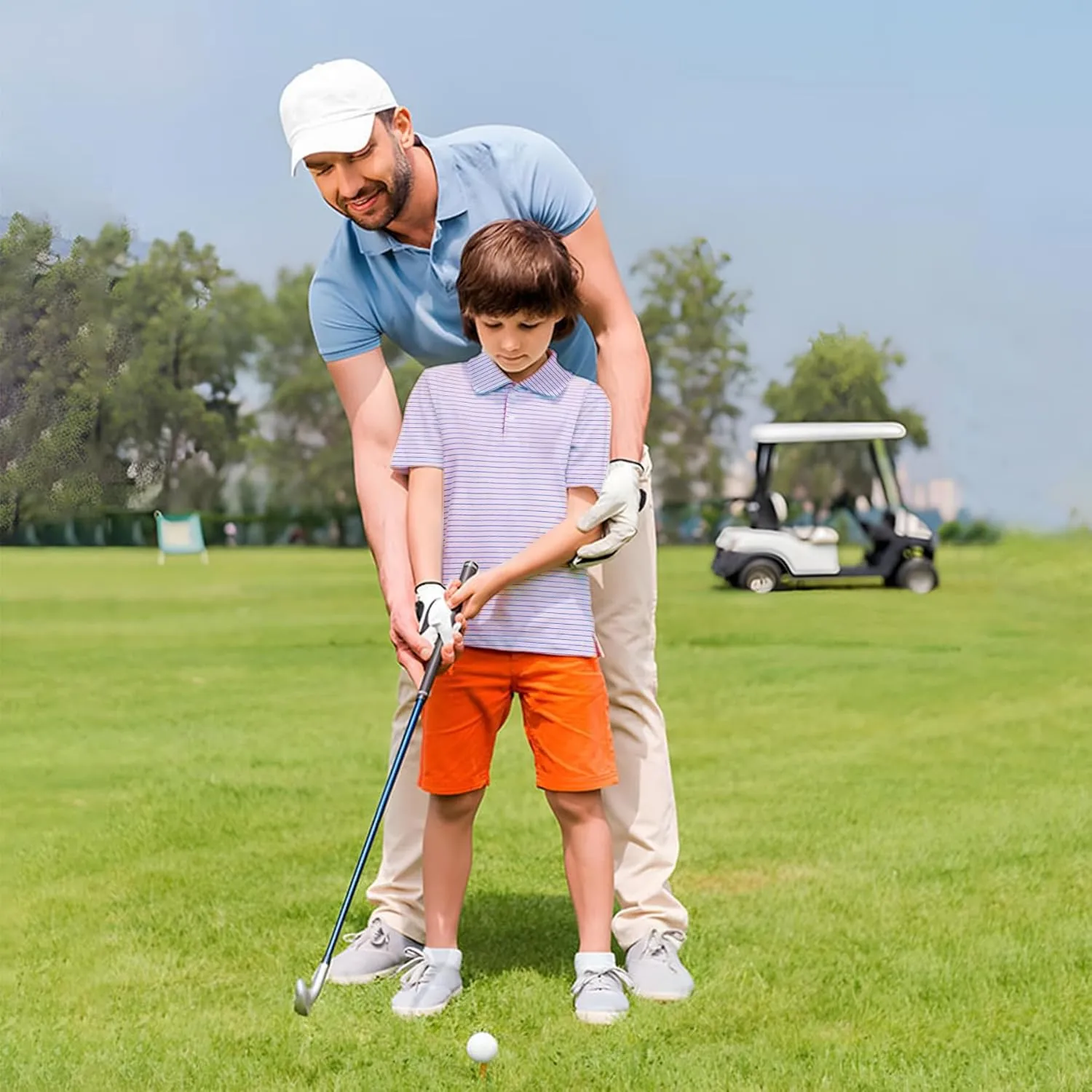 M MAELREG Boys' Polo Shirt Striped Short Sleeve Moisture Wicking Performance Stretch Active Casual Collared Kids Golf Shirt