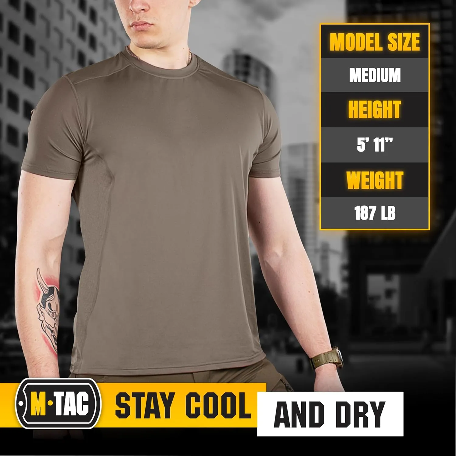 M-Tac Tactical Short Sleeve T-Shirt - Army Military Ultra Vent Men's Athletic Workout Gym Training T Shirt