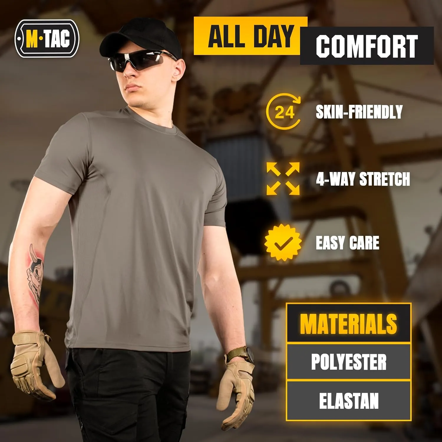 M-Tac Tactical Short Sleeve T-Shirt - Army Military Ultra Vent Men's Athletic Workout Gym Training T Shirt