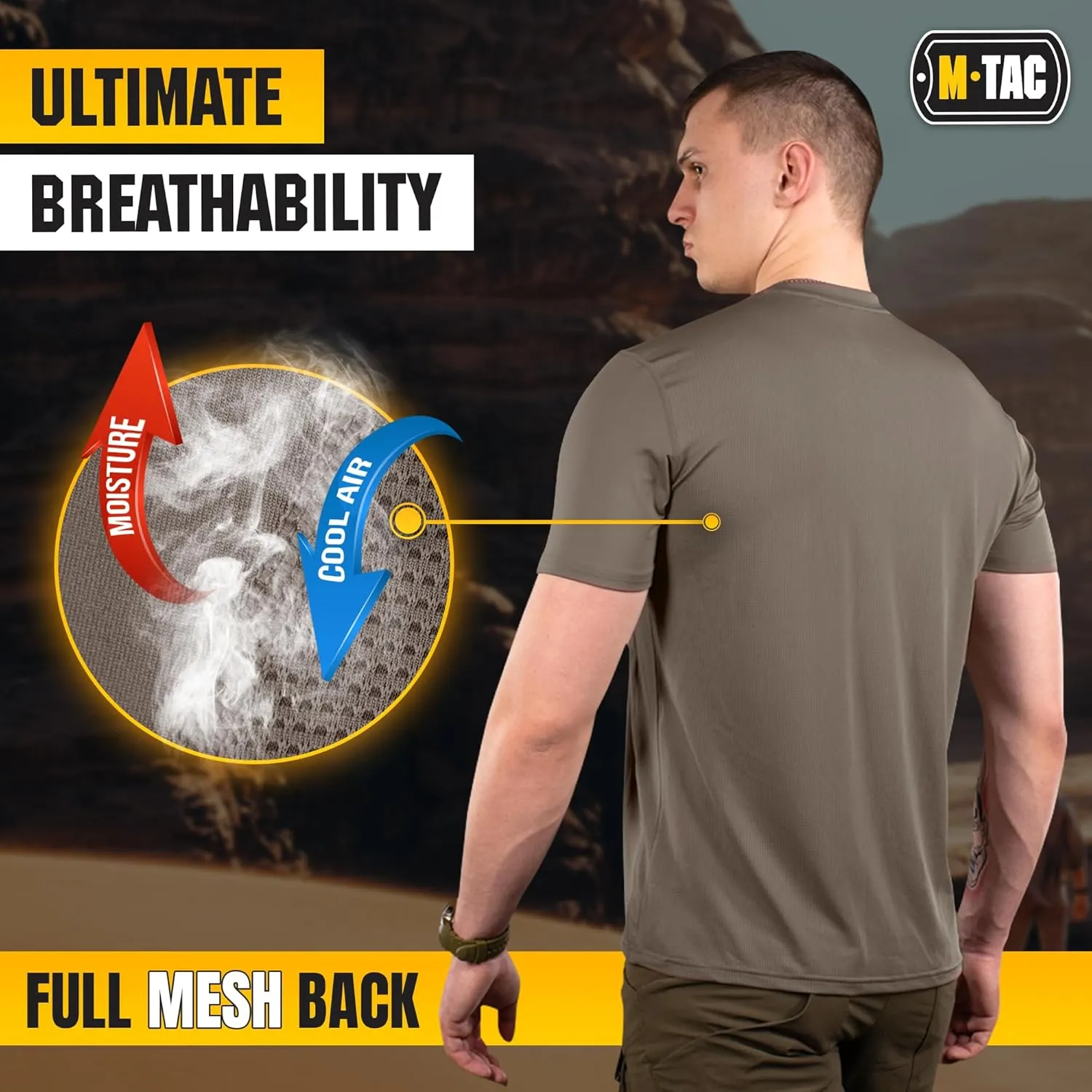 M-Tac Tactical Short Sleeve T-Shirt - Army Military Ultra Vent Men's Athletic Workout Gym Training T Shirt