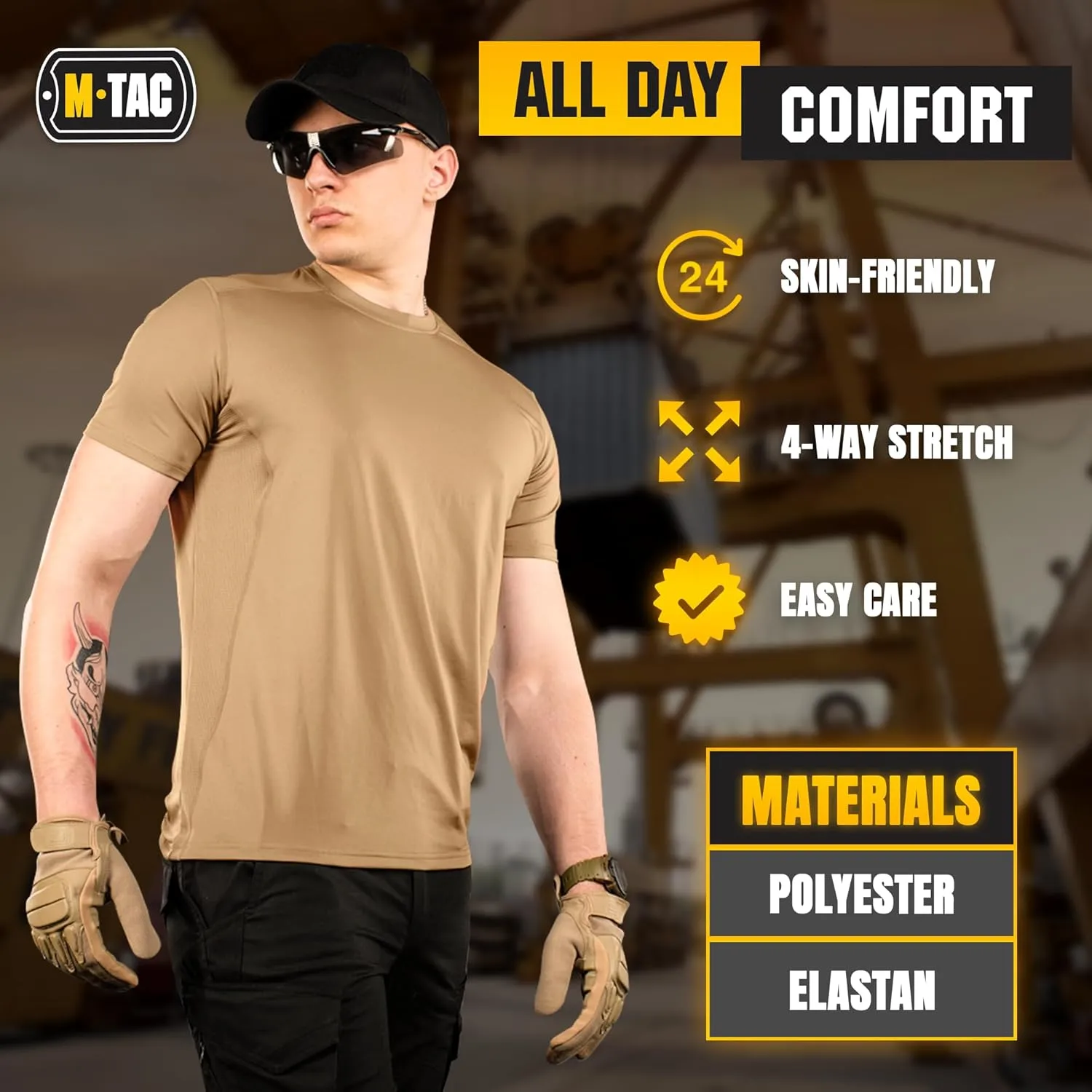 M-Tac Tactical Short Sleeve T-Shirt - Army Military Ultra Vent Men's Athletic Workout Gym Training T Shirt