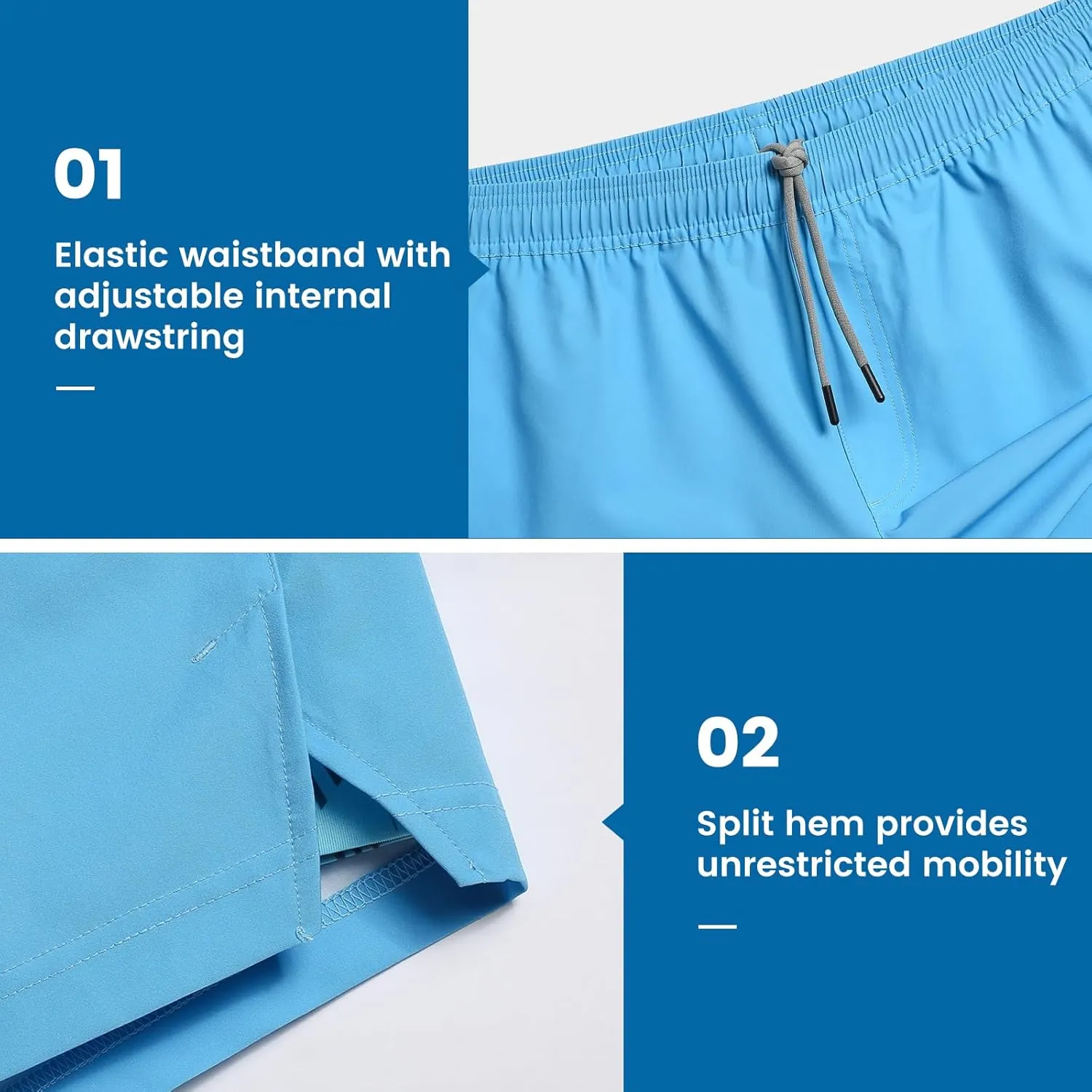 maamgic Gym Shorts for Men 7 inch with Liner Stretch 2 in 1 Workout Shorts Men Quick Dry Athletic Shorts