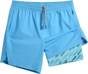 maamgic Gym Shorts for Men 7 inch with Liner Stretch 2 in 1 Workout Shorts Men Quick Dry Athletic Shorts