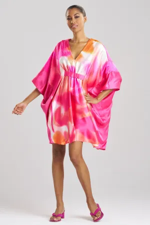 Malaga Embellished Short Silk Caftan