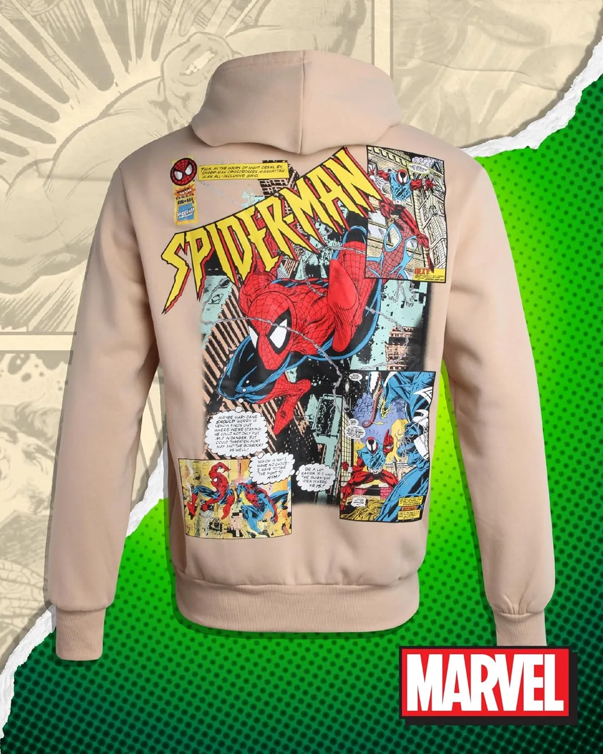 Marvel Mens Avengers Fleece Hoodie Sweatshirt  Retro Iron Man, Hulk, Captain America, Thor, Spider-Man