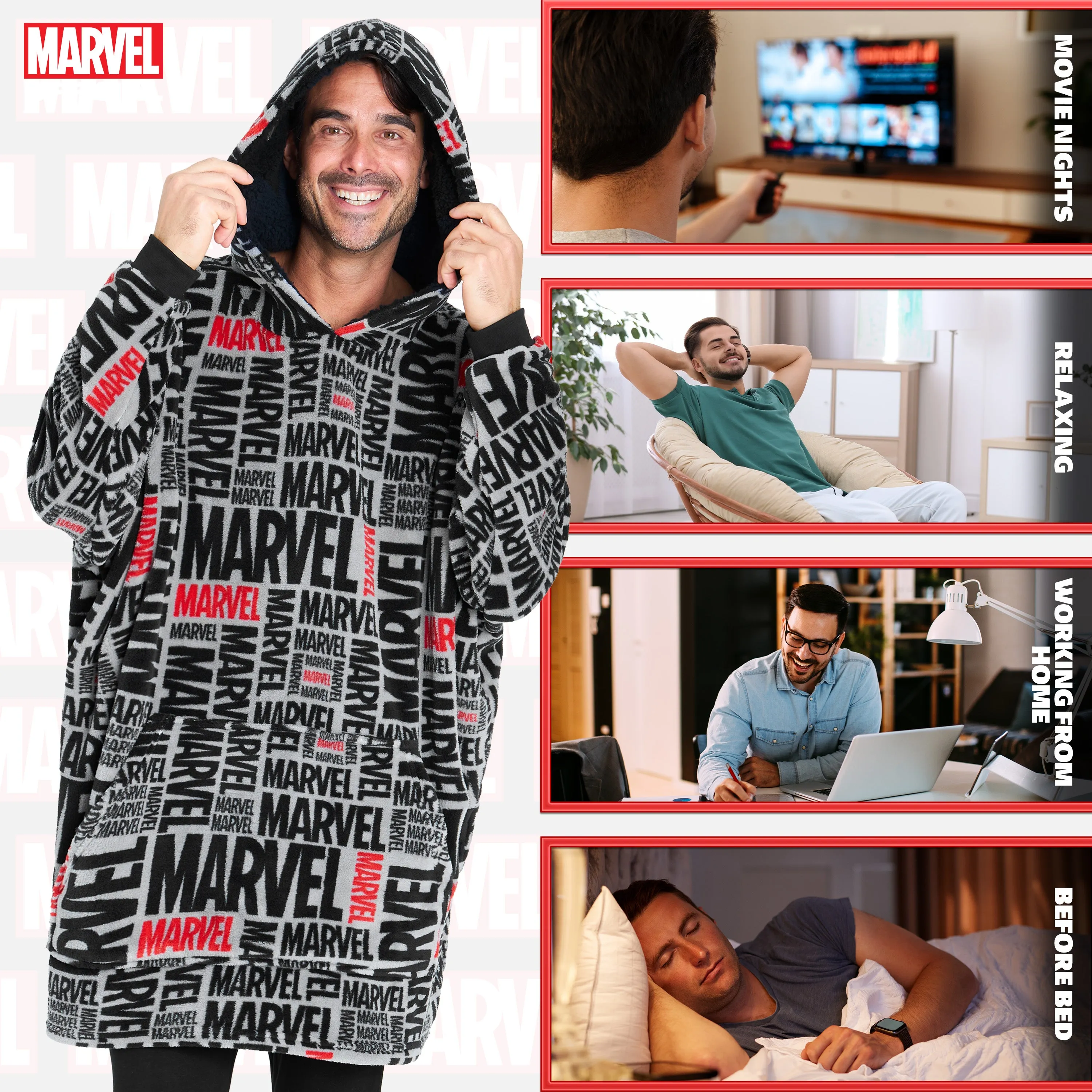 Marvel Oversized Hoodie Blanket for Men