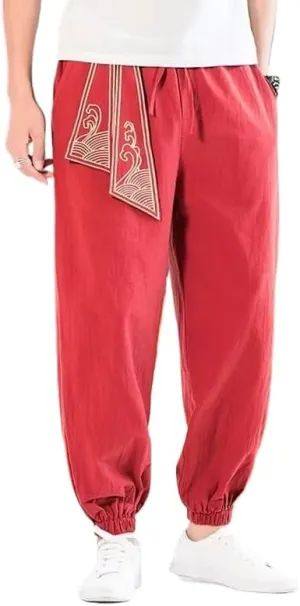 Men Chinese Style Harem Pants Sports Casual Trousers Streetwear Pants
