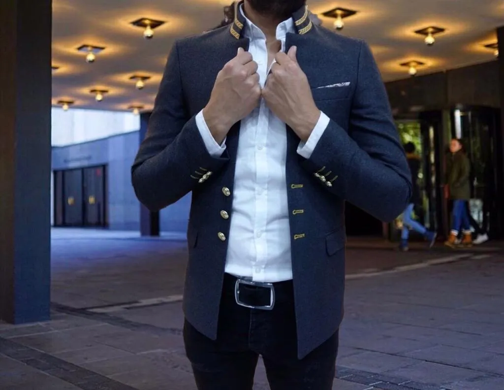 Men's Blazer Broidery Slim-fit European | B-133
