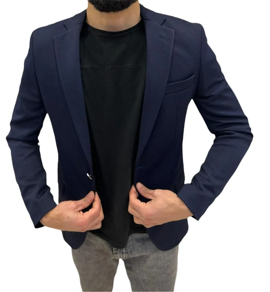 Men's Blazer Slim Fit European Solid Single Button | 5022