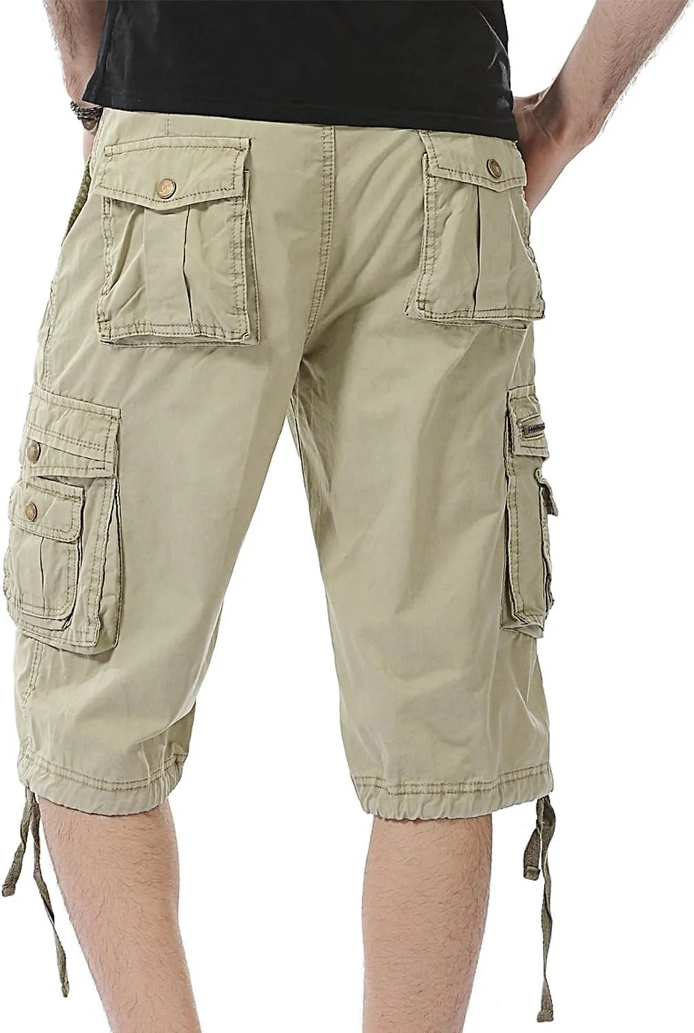Men's Camo Cargo Shorts Relaxed Fit Multi-Pocket Outdoor Camouflage Cargo Shorts Cotton